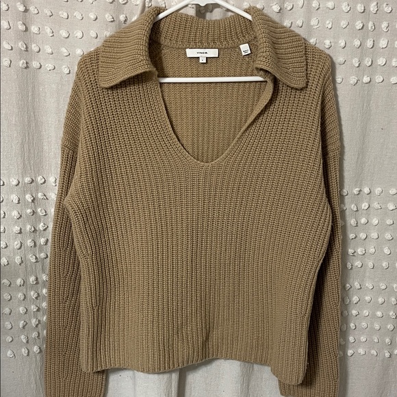 VINCE V-Neck Collared Sweater - Picture 4 of 10